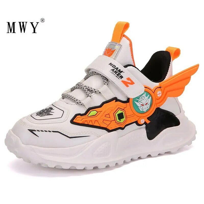 Mwy moda dos desenhos animados crianças sapatas do esporte para meninos tênis das crianças menino sapatos chaussure enfant fille leve sapatos casuais