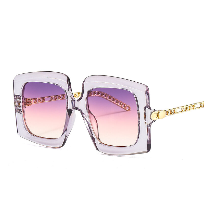特大の正方形のサングラス女性ヴィンテージデザイナービッグサングラスファッションシェードUV400男性高級男性女性眼鏡