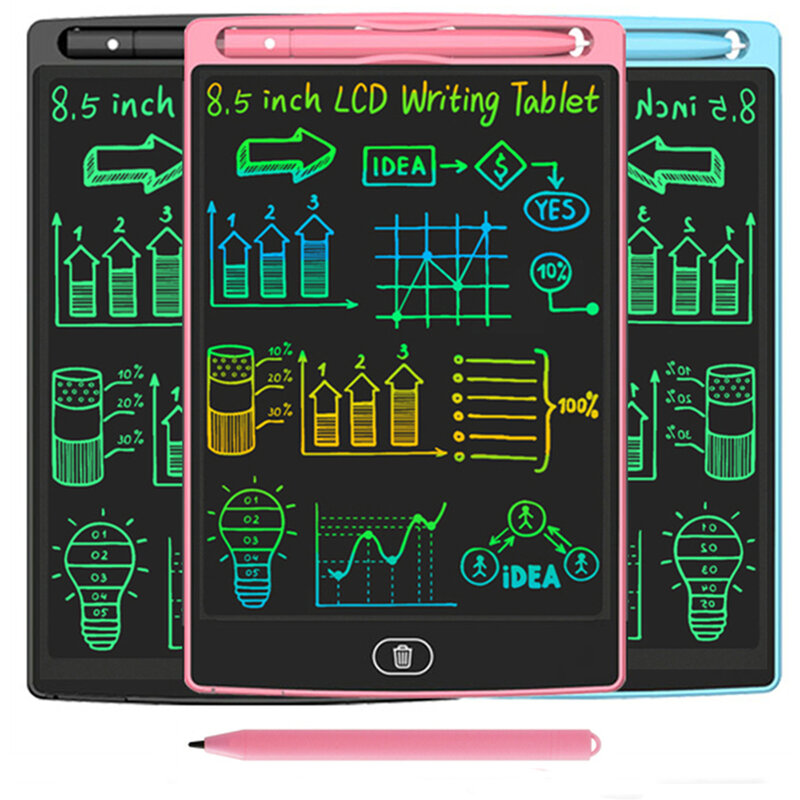 Planche à dessin électronique pour enfants, 8.5/12 pouces, effaçable, réutilisable, LCD, tablette à dessin, cadeau électronique pour enfants