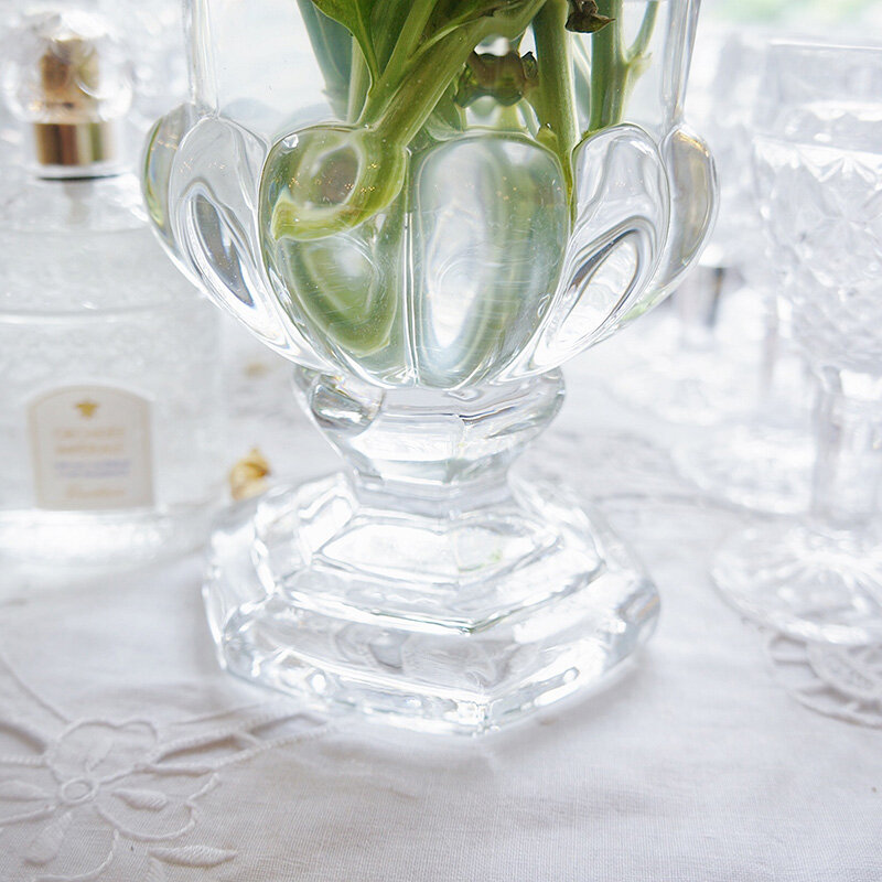 مزهريات نباتات زجاجية لتزيين بونساي ، مزهرية طاولة زجاجية ، تررم ، مزهرية منزلية عتيقة اسكندنافية