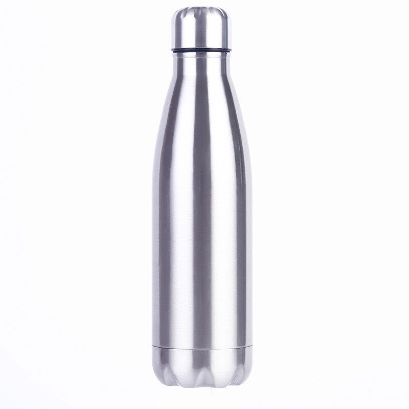 Botella de agua deportiva de Cola Motion, acero inoxidable, resistente, sin Preservación de calor, Color Metal, Cola