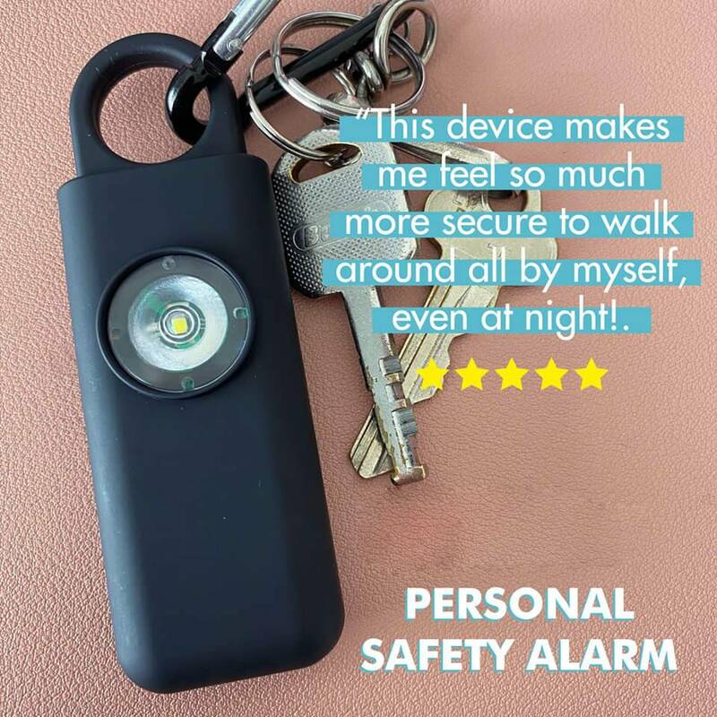 Sirena de autodefensa Original, alarma de seguridad portátil para mujeres con luz LED de SOS y mosquetón, ayuda a ancianos y niños a llamar de emergencia