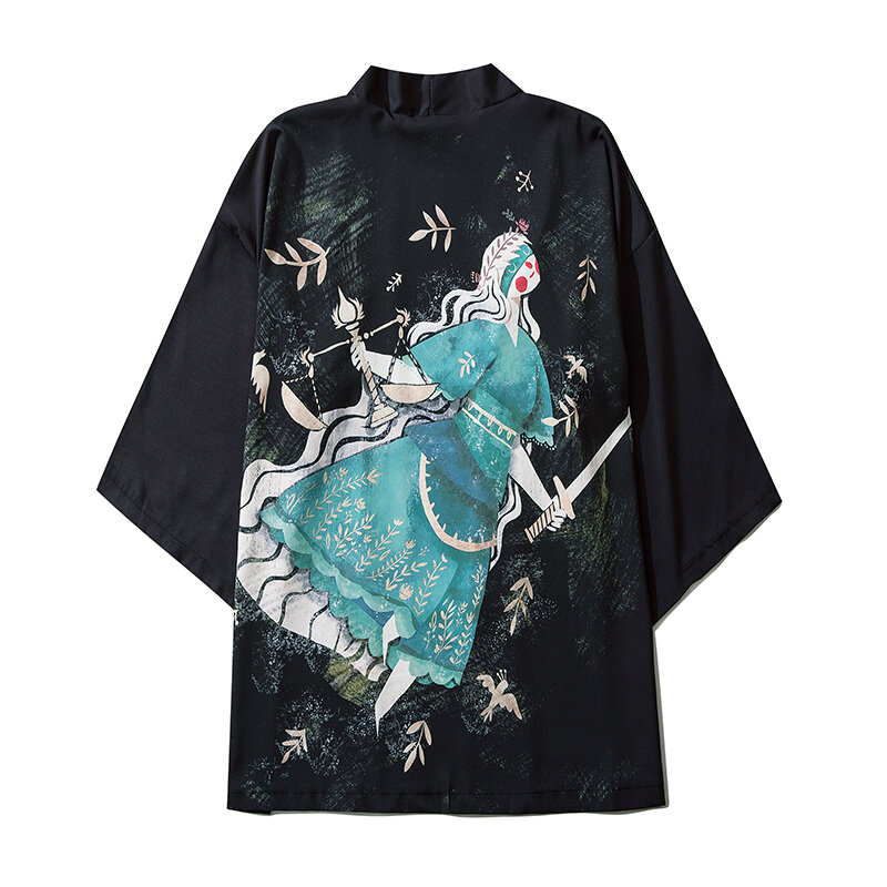 ชายญี่ปุ่น Yukata Harajuku ชายหาดหลวมเสื้อบางเสื้อแบบดั้งเดิมพิมพ์เสื้อสเวตเตอร์ถัก Kimono Кимоно Японский Ст...