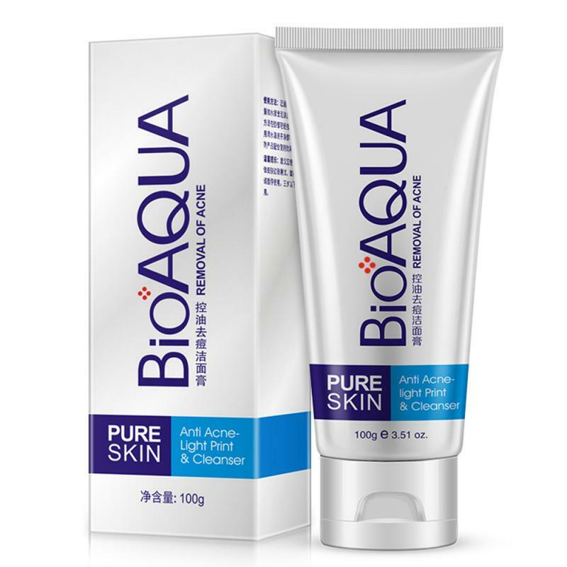 2021 BIOAQUA facial cleanser oil control acne cleansing cream to acne blackhead deep cleansing cleanser Face Washing Product