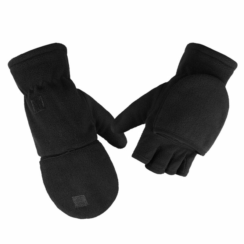 1 Pairs Convertible Met Flip Cover Thuis Mannen Vrouwen Winddicht Sport Koud 3M Thinsulate Houden Warme Winter Handschoenen Vingerloze wanten
