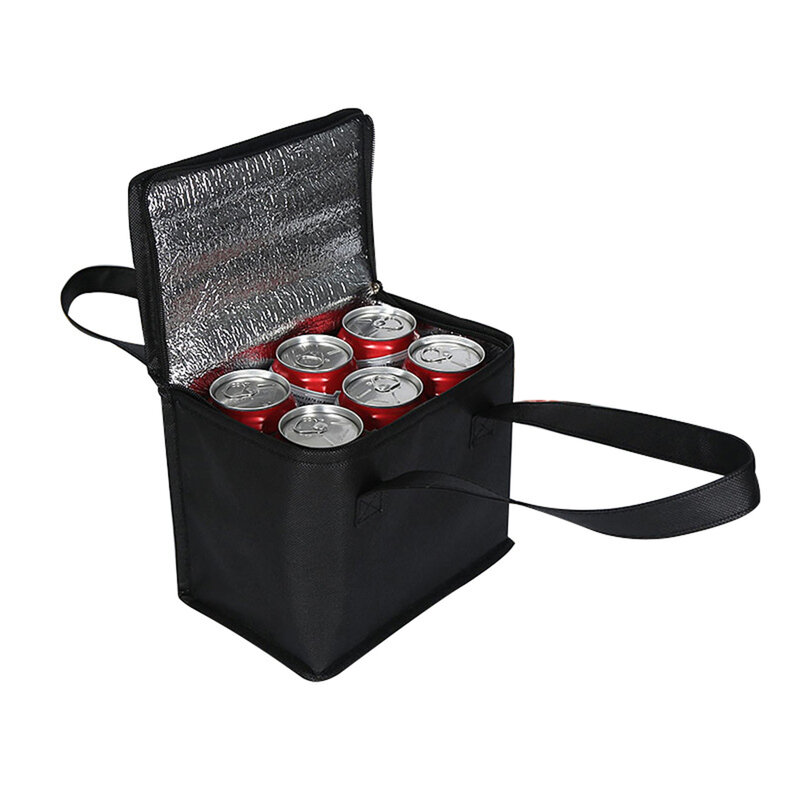 Portable Lunch Bag Can Cooler Pack Food Packing Container Thermal Insulated Lunch Bag Non-woven Cloth Eco-friendly Food Storage