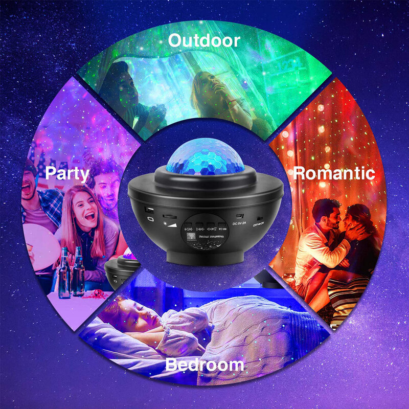 LED Projector Light Night Light Bluetooth Music Player Holiday Party Christmas Party Atmosphere Light