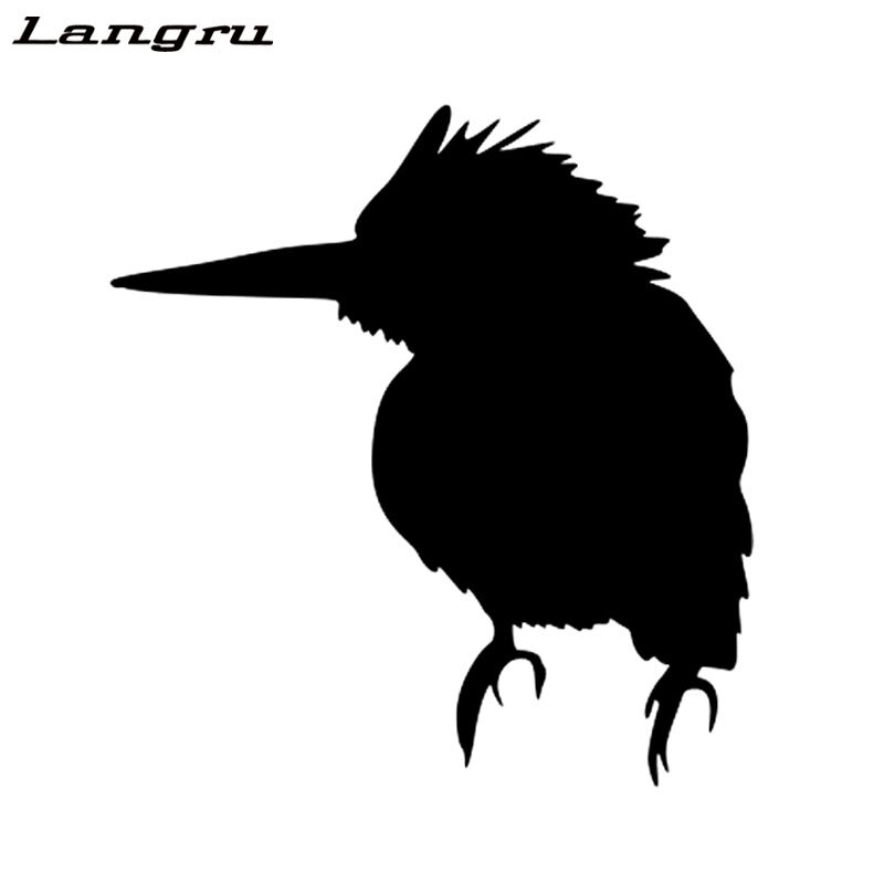 Langru Kingfisher Uccello Silhouette Interessante Autoadesivo Dell'automobile Della Decorazione Della Decalcomania Accessori Auto Jdm
