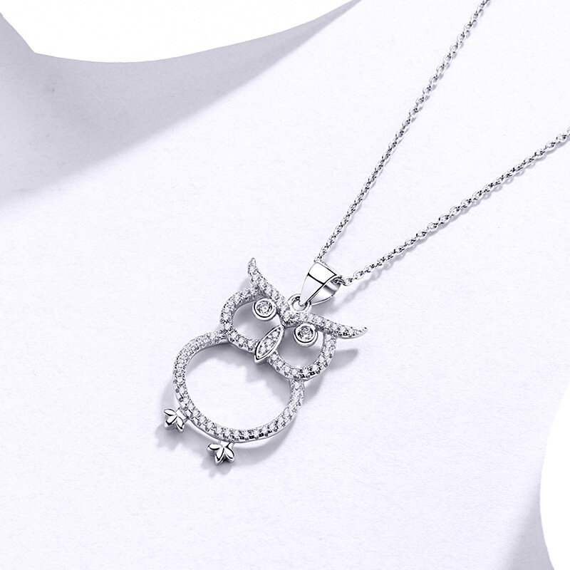 Ожерелье с подвеской SODROV из стерлингового серебра 925 пробы с изображением животных ожерелье с совой ожерелье из стерлингового серебра