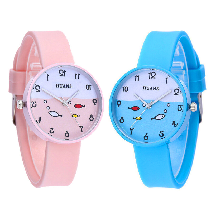 Cartoon Fish zegarek dla dzieci życie wodoodporne zegarki dla dzieci dla dziecka 3-12 lat użytkowania chłopców dziewcząt prezent urodzinowy zegar dziecięcy