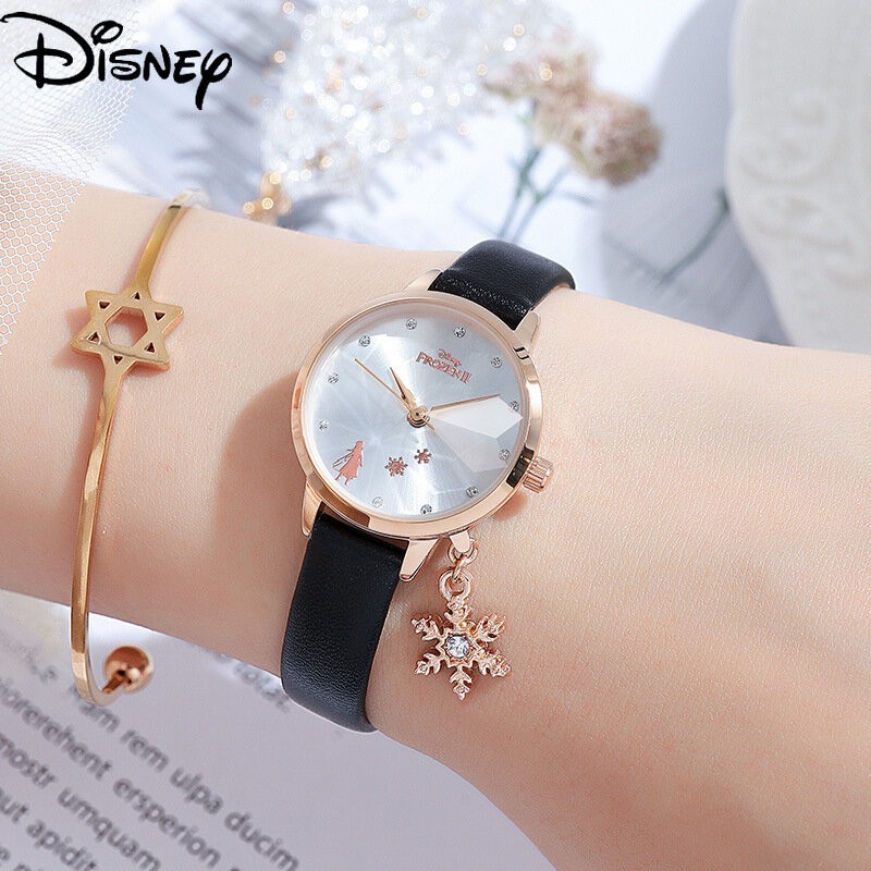 Disney wysokiej uczeń pas wisiorek dla dzieci kobiet zegarek Frozen 2 zegarek kobiet wodoodporny Trend mody kwarcowy zegarek