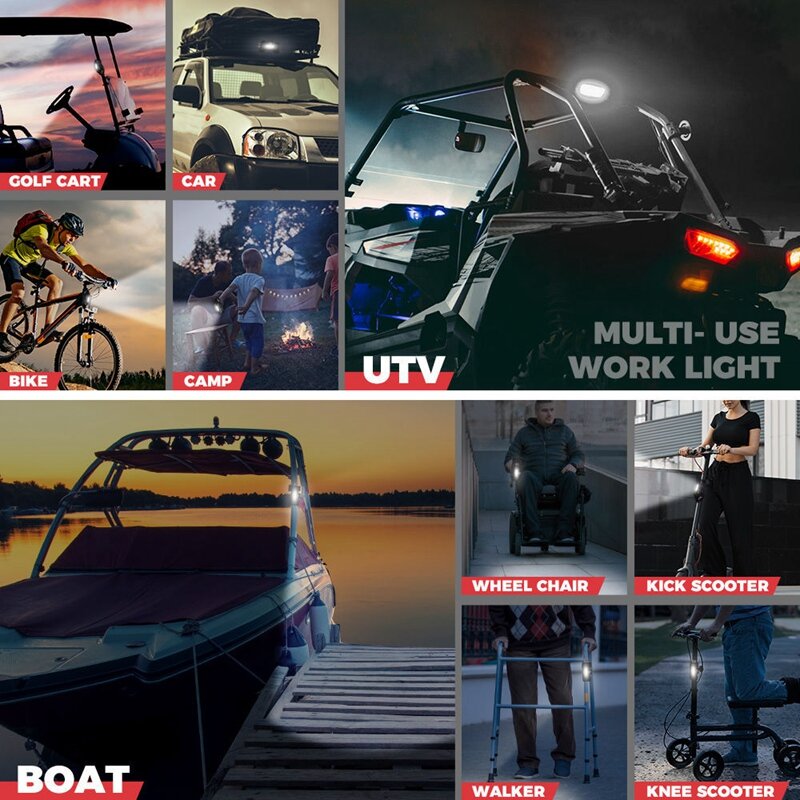 Barra de rollo de lámpara de luz LED UTV ATV para Polaris Ranger RZR 570, 800, 900 XP, 1000, Can-Am Maverick X3 Universal