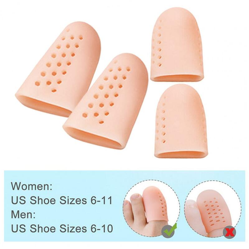 50% Hot Sale 8Pairs/Set Breathable Toe Protector Ventilation Hole Moderate Thickness Silicone Big Toe Bunion Thumb Separator Sof