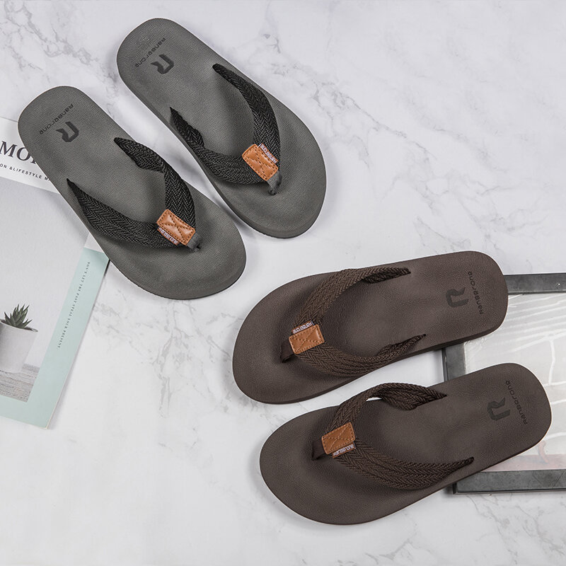 Größe 40-50 Marke Flip-Flops Männer Sommer Komfortable Kühle Casual Schuhe Mann Nicht-Slip Strand Sandalen Schnell-trocknen Männer Slipper Pantufa