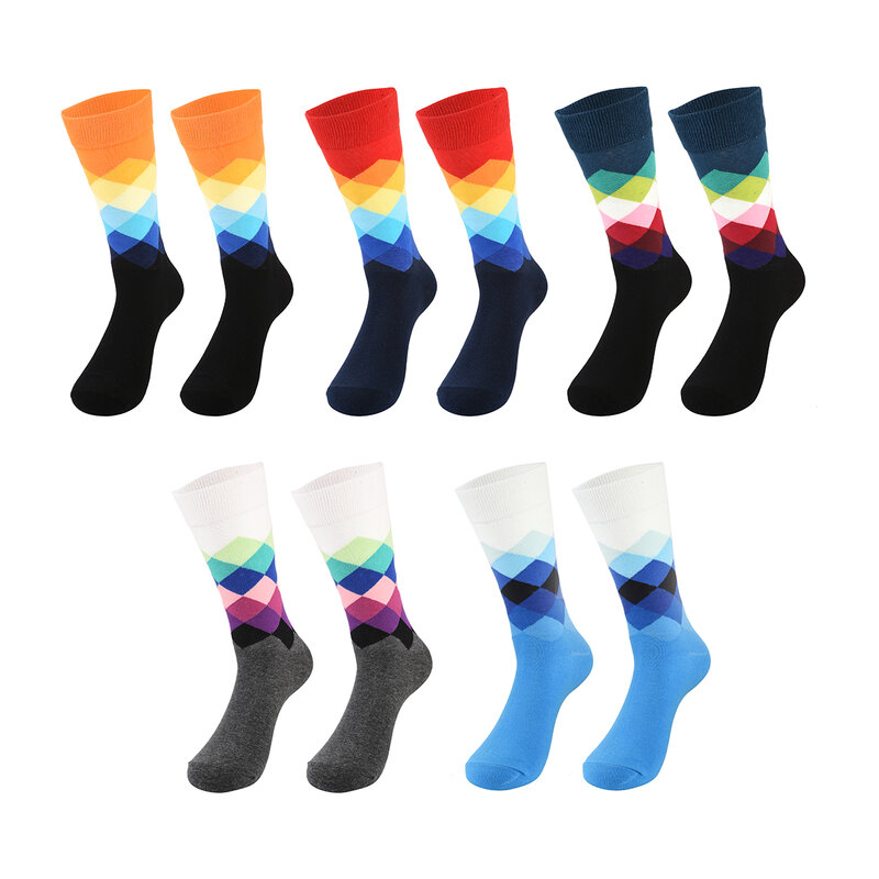 men's and women's socks gradually change color hip hop fashion trend casual hosiery life wear match hosiery