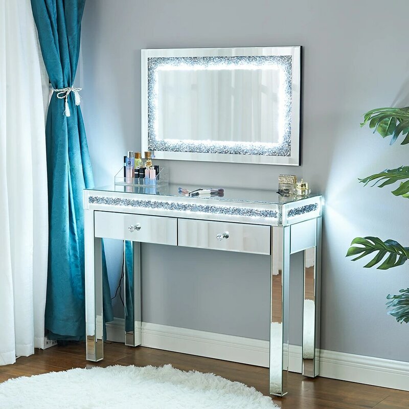 Прямоугольное зеркало из стекла Presell Panana 90x60 см, мебель для спальни, украшение для дома, декоративные зеркала, доставка в ЕС