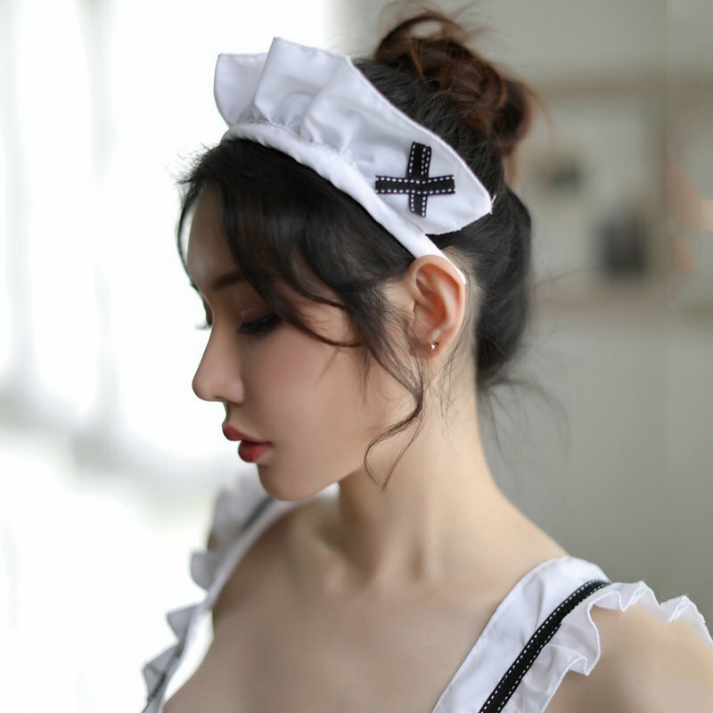 Erotic costumes Maid Uniforms Women Bowknot Sexy Porno Lingerie Adults Sex Games Role Playing Maid Uniforms