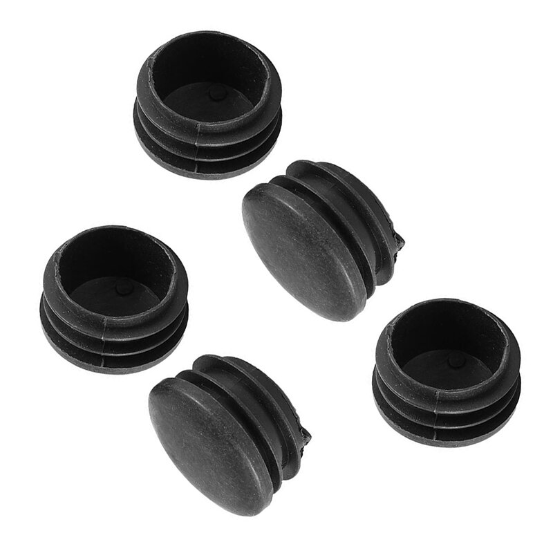Черные пластиковые заглушки диаметром 35 мм, Круглые трубчатые вставки, 5 шт.