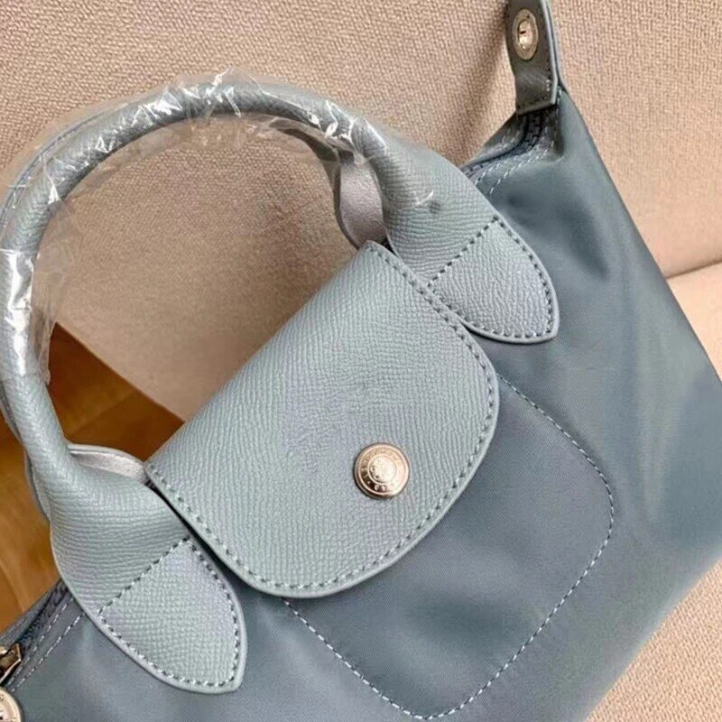 2021 longxiang التنين مصمم المرأة موضة جديدة قصيرة مقبض حقيبة يد قابلة للطي حقيبة كتف واحد زلابية