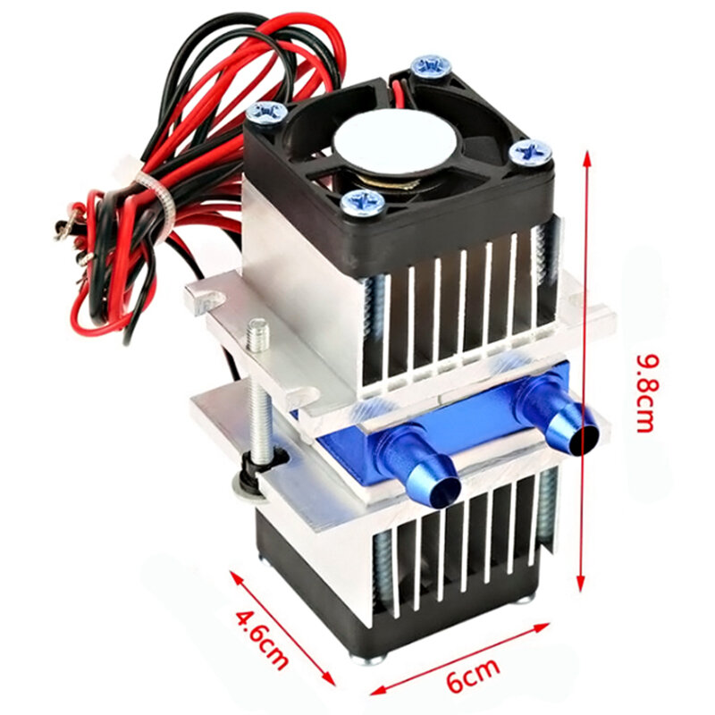 1 conjunto mini condicionador de ar kit diy termoelétrico peltier cooler sistema refrigeração + ventilador para casa ferramenta