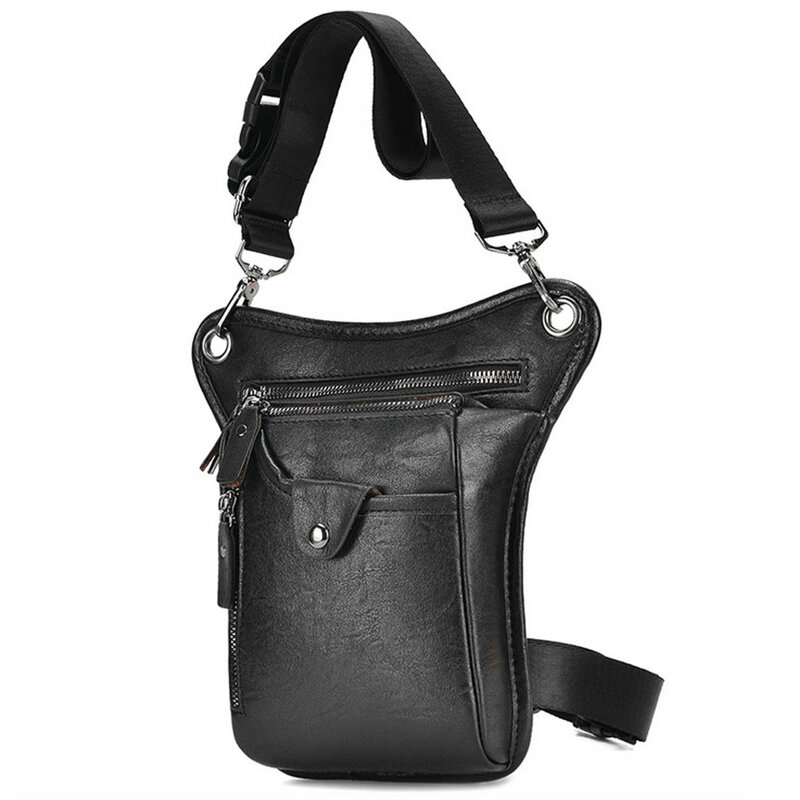 男性と女性のためのレトロな革のウエストバッグ,ユニセックスのアウターウェア,ベルト付きの多目的バッグ