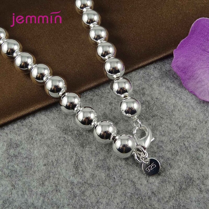 Cadena de plata de lujo para hombre y mujer, collar de cuentas de 18 pulgadas, accesorio de joyería, Color plateado 925, Unisex