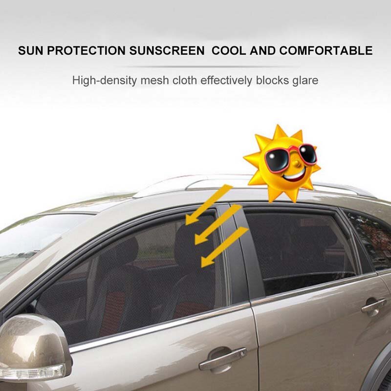 Auto Sonnenschirm Schwarz Universal Magnetic Mesh Vorhang Atmungsaktiv Und Anti-direkt Anti-Uv Vorhang Abdeckung Auto Styling Zubehör