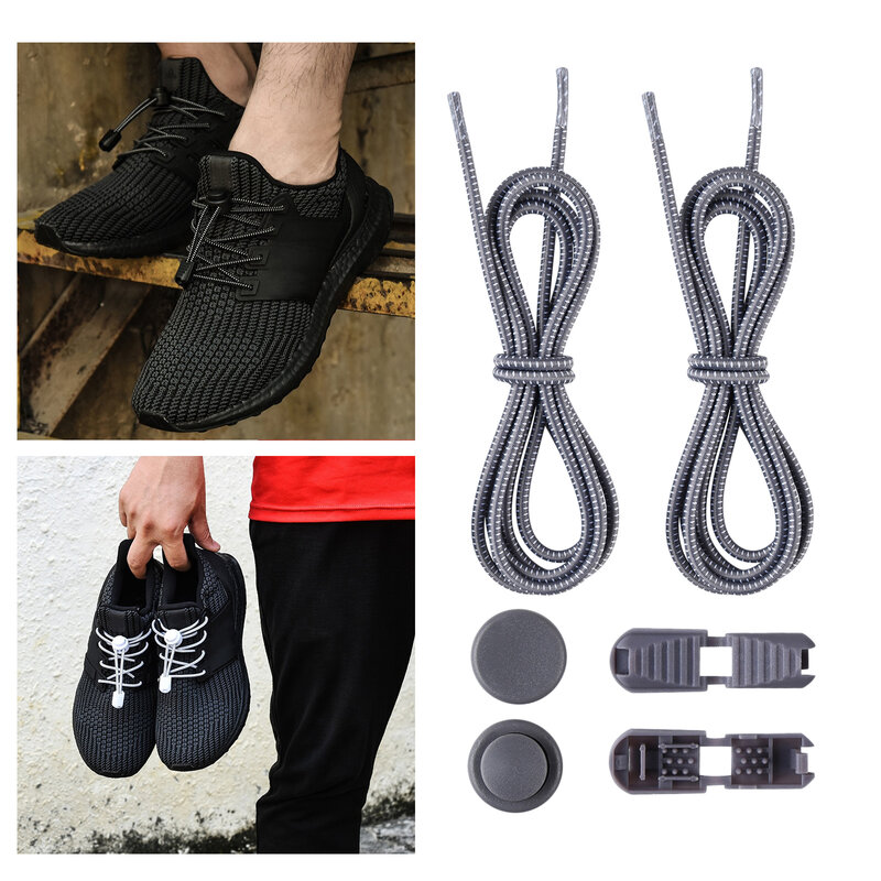 Lacets de chaussures élastiques sans cravate, lacets de chaussures de course athlétiques élastiques pour enfants, adultes et personnes âgées