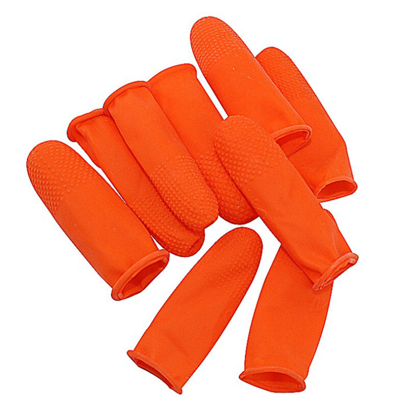 100 Uds desechables de látex de caucho dedo cunas Anti-estática protector para puntas del dedo guantes para accesorios de cocina contra la infección