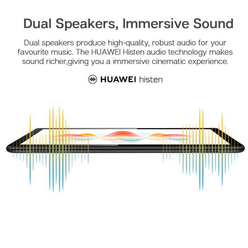 Huawei Mediapad T5 4Gb 64Gb Tablet Pc 10.1 Inch Octa Core Dual Speaker 5100 Mah Ondersteuning Microsd-kaart android 8.0