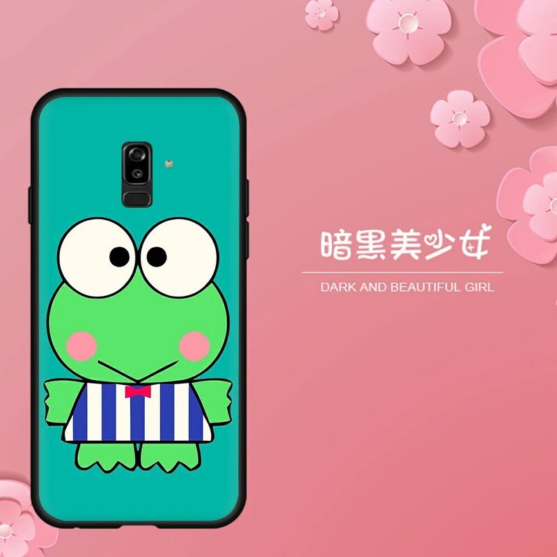 Funda de teléfono suave anticaída para Samsung Note 20 Ultra 10 Lite Plus J8 J7 Duo Pro J730 J6 2018 J5, bonita rana de dibujos animados keroppi smile