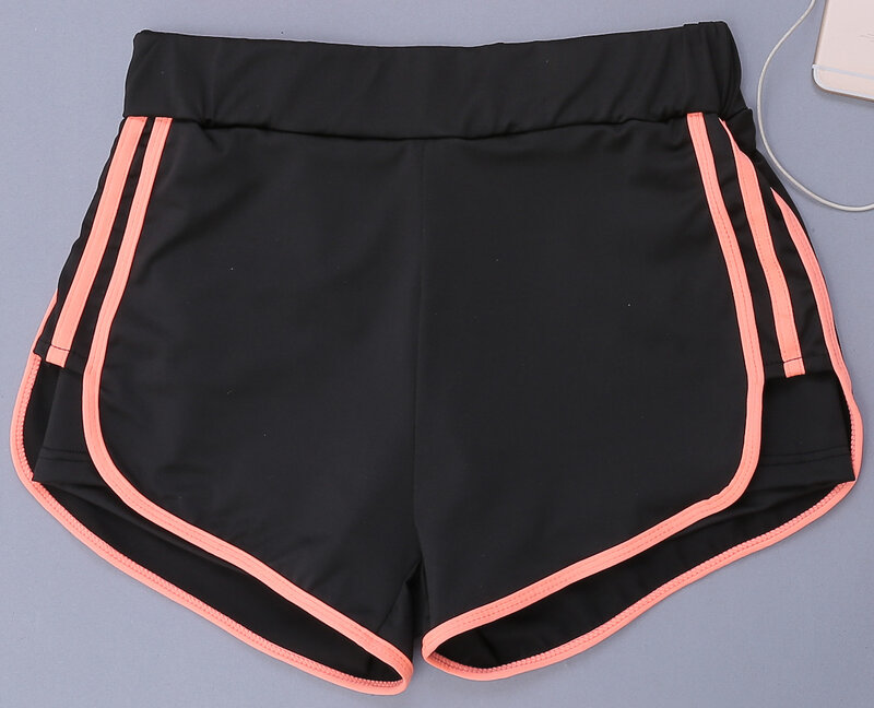 Pantalones cortos de Yoga elásticos para mujer, Shorts de Yoga elásticos ajustados a juego de Color para Fitness y correr