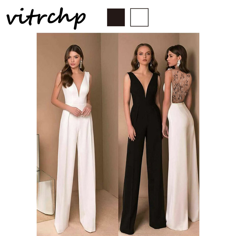 VITRCHP-Mono de pierna ancha con cuello Halter para mujer, traje Sexy de cintura media, informal, novedad de verano, 2021