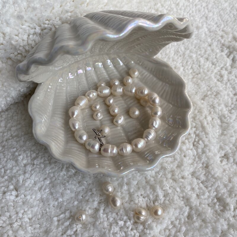 DUNXDECO-Mini soporte para llaves, accesorio de almacenamiento para casa y oficina, con forma de concha de mar, adornos de cerámica, contenedor de decoración