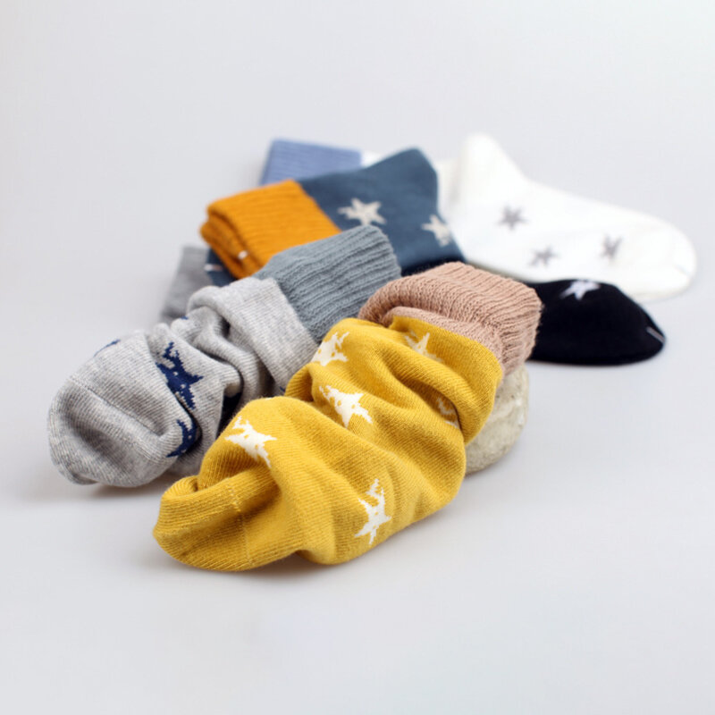 แฟชั่นที่มีสีสัน Kawaii น่ารักการ์ตูนผ้าฝ้าย Unisex ฤดูหนาว Warm ถุงเท้า Harajuku เกาหลี Breathable Soft สาวถุงเท้าเด็...