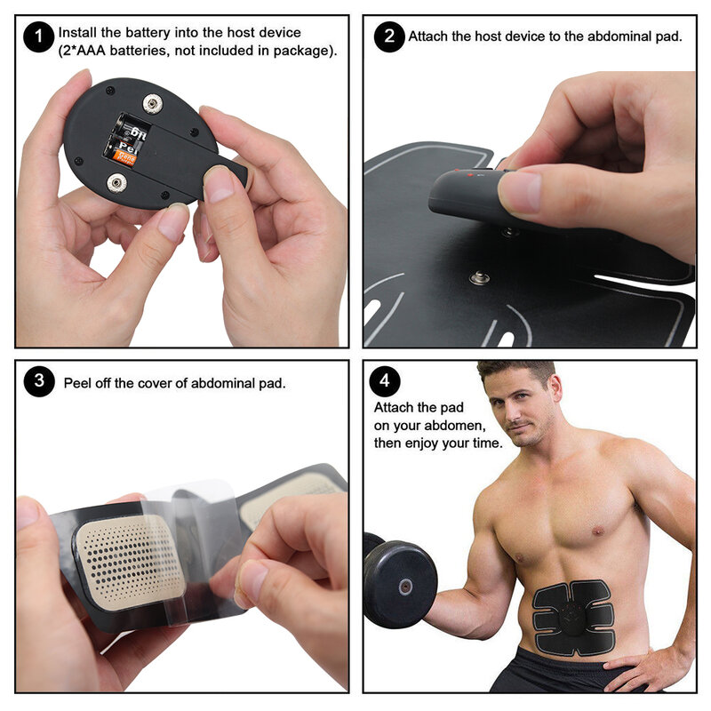 Controlador inteligente de substituição sem fio, estimulador abs para treino muscular