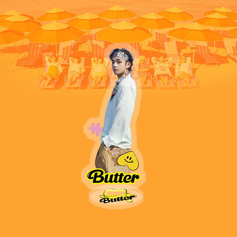 Kpop bangtan meninos manteiga álbum acrílico quadro modelo decoração de mesa cosplay jungkook jimin suga fãs coleção