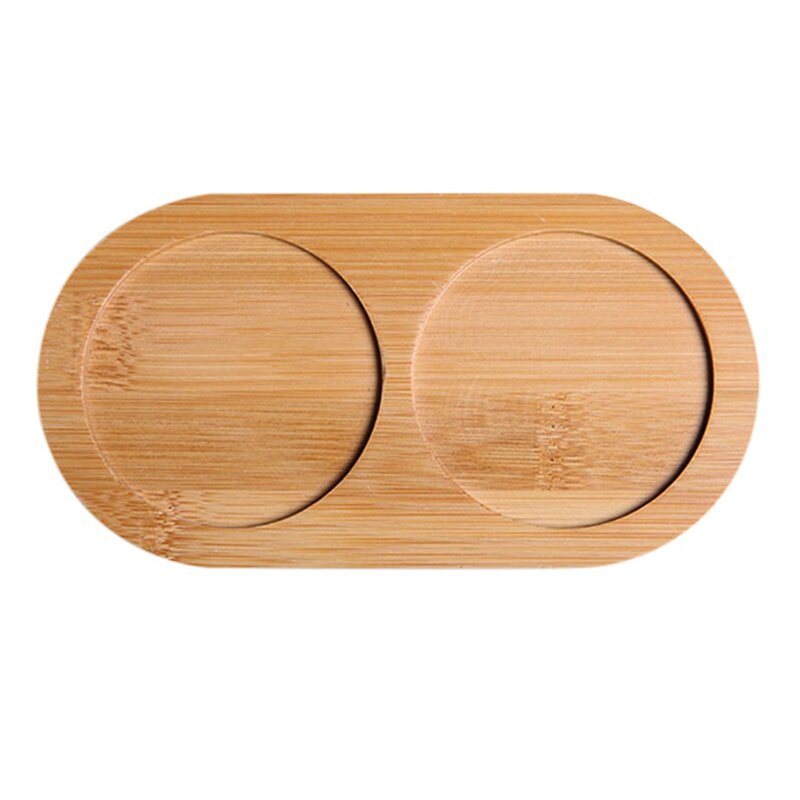 Agitatore di sale e pepe di bambù vassoio portaoggetti da cucina pepe piatto da tavolo vassoio di visualizzazione pulito stile elegante caldo