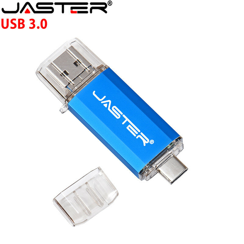 Jaster – clé USB 3.0 OTG en métal personnalisable, support à mémoire de 4GB 8GB 16GB 32GB 64GB 128GB, lecteur flash pour smartphone et PC