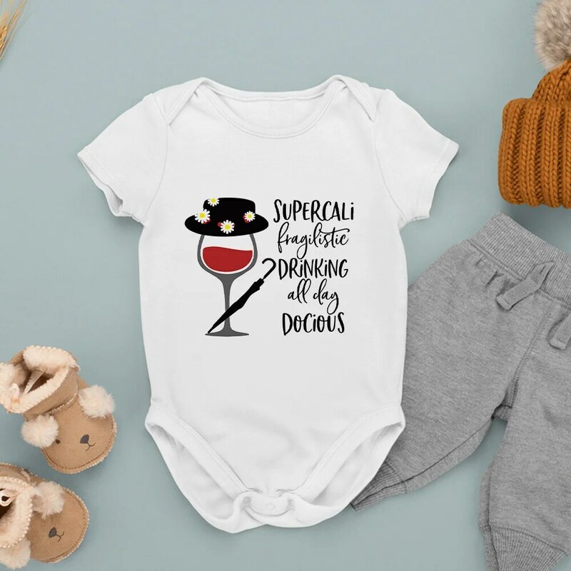 Body neonato cenerentola stampa confortevole quattro stagioni Disney bicchiere da vino principessa moda all'aperto Kawaii Baby tutina causale
