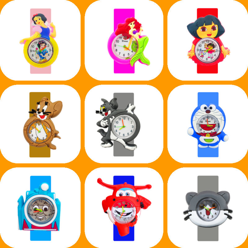 Bonito Reloj de dibujos animados para niñas, juguete de unicornio/poni de alta calidad, relojes de Slap para niños, regalo de Navidad para bebés
