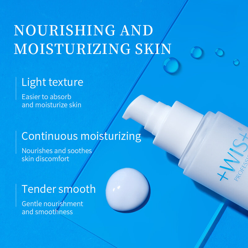 WIS 120ml Vitamin E Emulsion Plant Essence Brighten Hydrating Face Moisturizer Whitening Cream Lotion for Face Oil Control