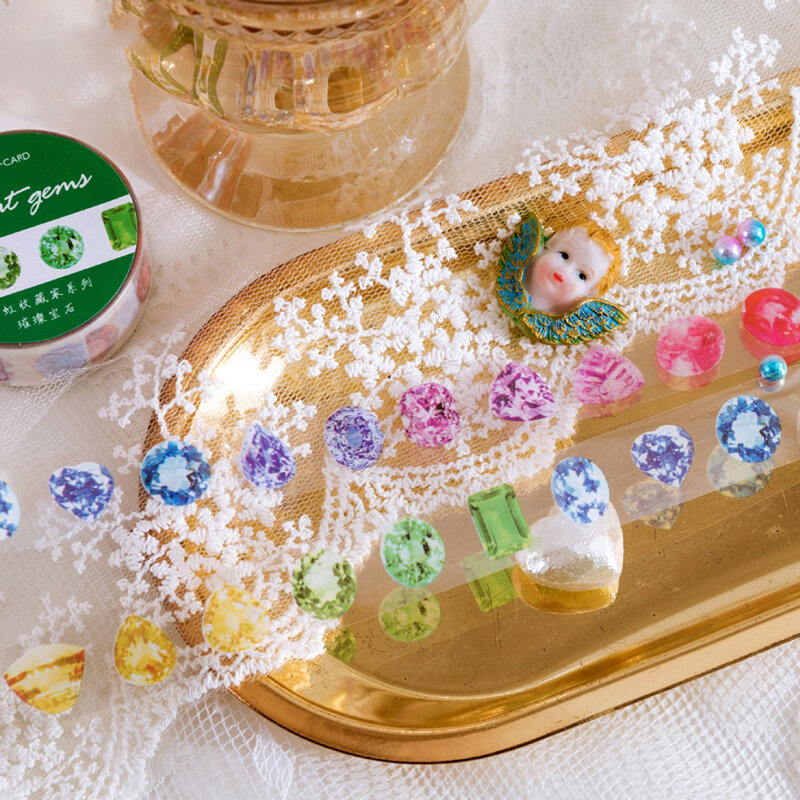 Warm Rainbow Letter Washi Tape Stickers Kawaii PET Masking Tape Scrapbooking DIY Decoration Stationery