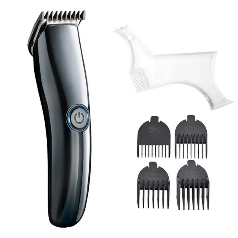 Tagliacapelli elettrico rasoio elettrico ricaricabile USB professionale con pettine a forma di barba taglio di capelli per uso domestico