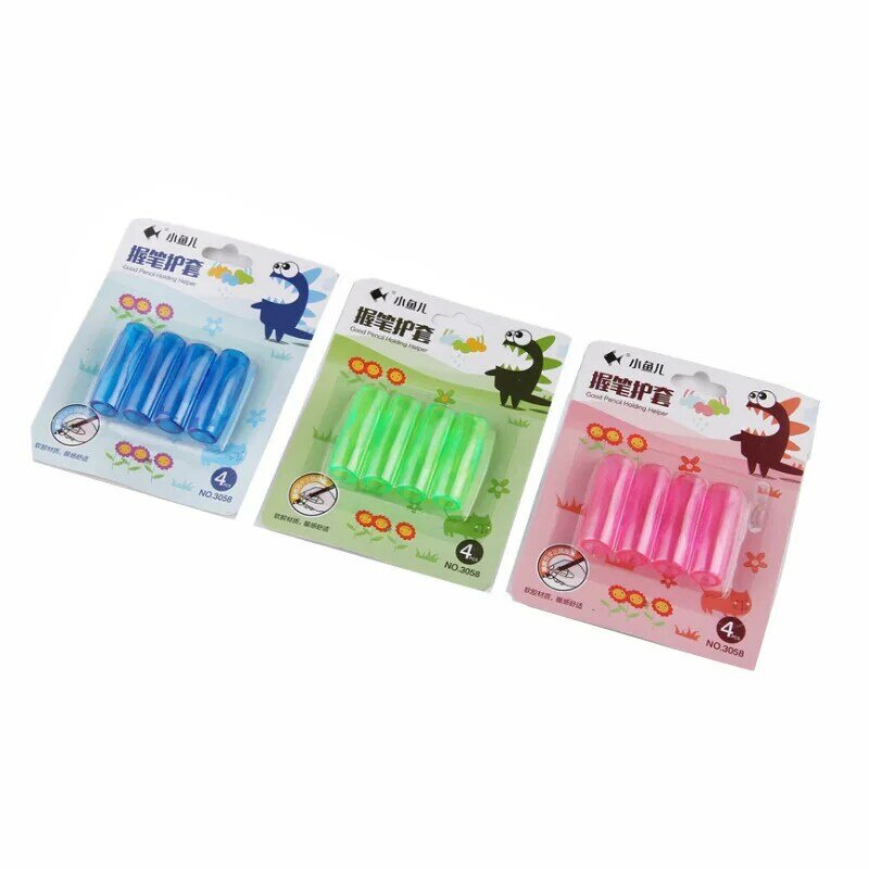 4Pcs/lot Children Pencil Holder Correction Hold Pen Writing Grip Posture Tool Suits For Righ And Left Hand Drawing  Silica Gel