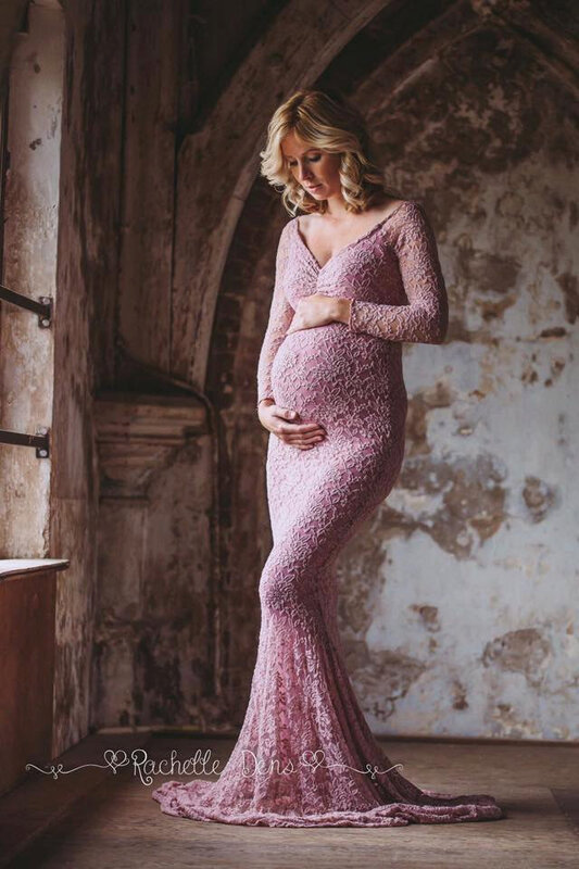 2021 Maternity Photography Props Maxi Pregnancy Clothes Lace Maternity Dress Fancy Shooting Photo Summer Pregnant Dress S-3xl