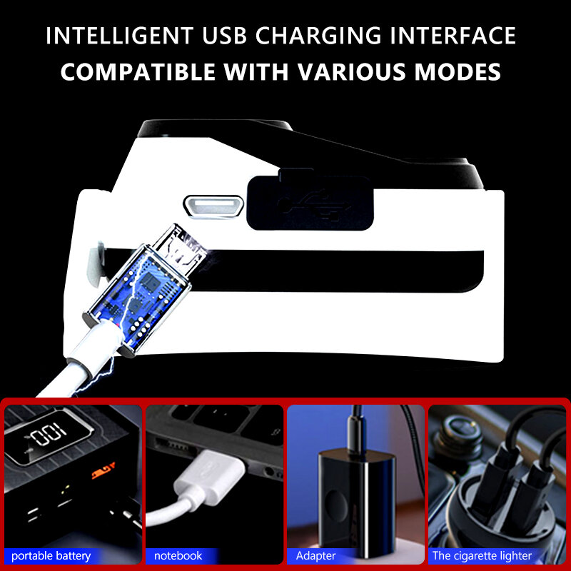 슈퍼 밝은 LED 전조 등 휴대용 미니 센서 XPG 헤드 라이트 USB 충전식 캠핑 라이트 방수 낚시 랜턴 실행