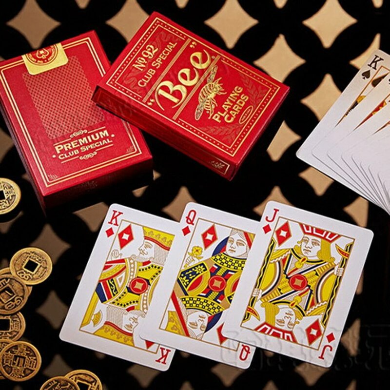 1 سطح السفينة الأصلي الذهبي النحل No.92 نادي أوراق اللعب الخاصة لبطاقات ورق عالي الجودة الساحر المهنية