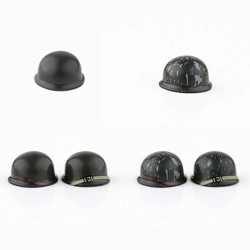 Blocs de construction pour accessoires de casque de soldat américain WW2, figurines de soldats de l'armée américaine M1, pièces de casque, mini jouets