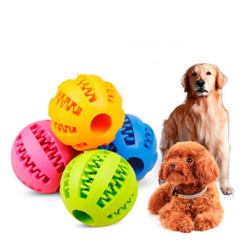 Mainan untuk Anjing Bola Karet Mainan Bola Hewan Peliharaan Bola Interaktif Mainan Kunyahan Anjing Mainan Pembersih Gigi Bola Elastisitas Juguetes Para Perro
